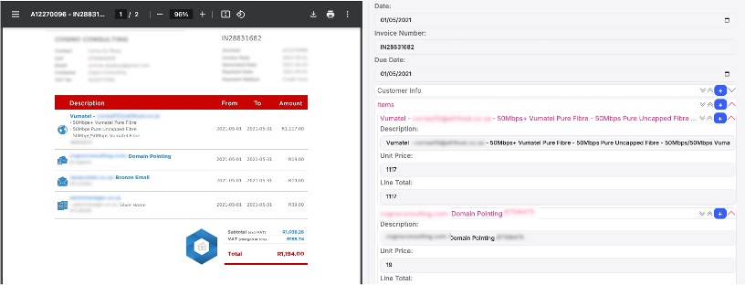 On-platform Extraction Validation and Correction