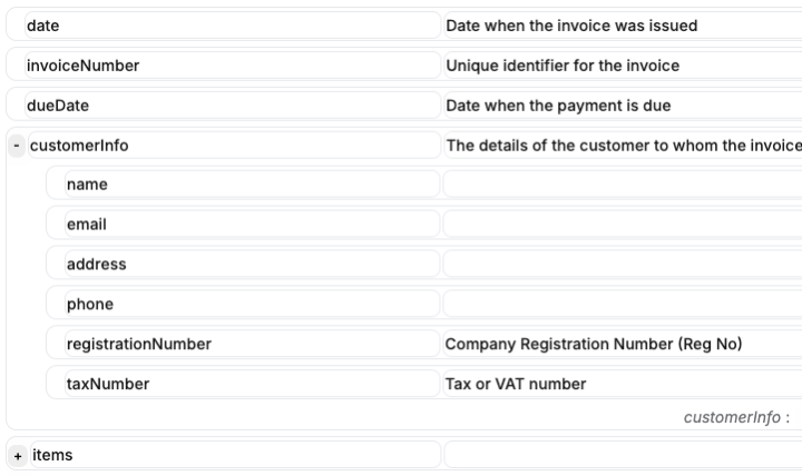 Document extractor configuration interface